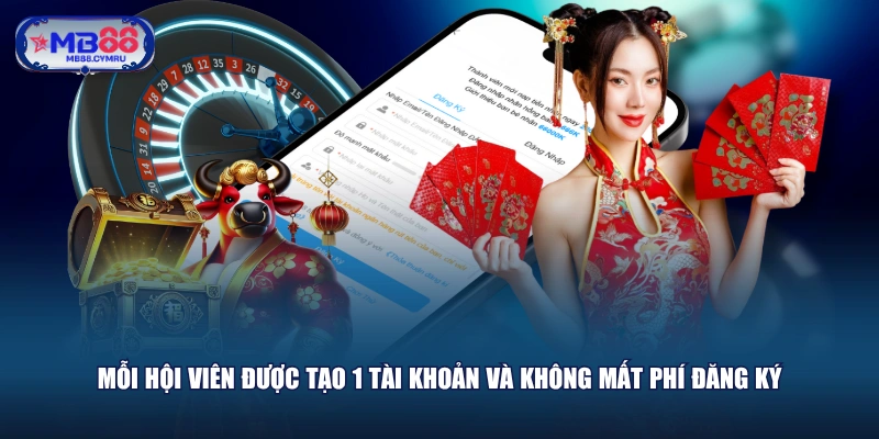 Mỗi hội viên được tạo 1 tài khoản và không mất phí đăng ký